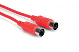 Hosa MID-305RD MIDI Cable, 5-pin DIN to Same, 5 ft