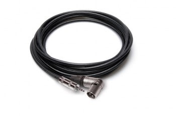 Hosa MMX-025SR Camcorder Microphone Cable 3.5 mm TRS to Neutrik Right-angle XLR3M, 25 ft