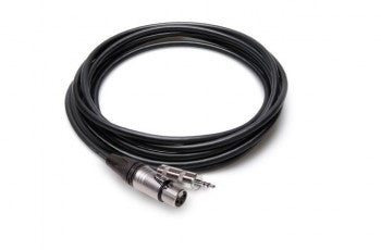 Hosa MXM-001.5 Camcorder Microphone Cable, Neutrik XLR3F to 3.5 mm TRS, 1.5 ft