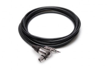 Hosa MXM-025RS Camcorder Microphone Cable, Neutrik Right-angle XLR3F to 3.5 mm TRS, 25 ft