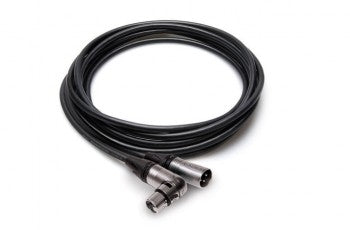 Hosa MXX-015RS Camcorder Microphone Cable, Neutrik Right-angle XLR3F to XLR3M, 15 ft