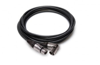 Hosa MXX-015SR Camcorder Microphone Cable, Neutrik XLR3F to Right-angle XLR3M, 15 ft