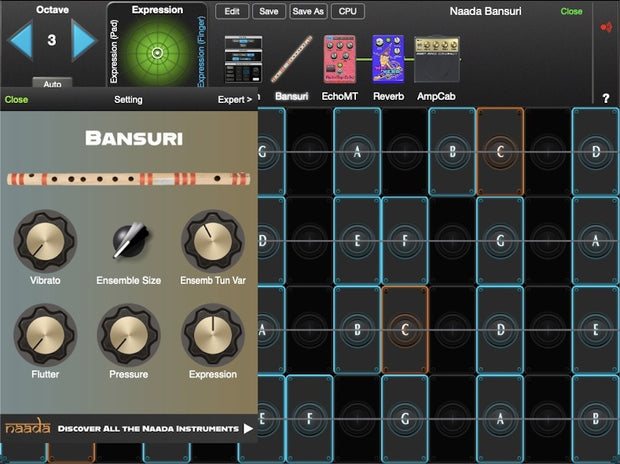 moForte GeoShred Naada Bansuri for Mac