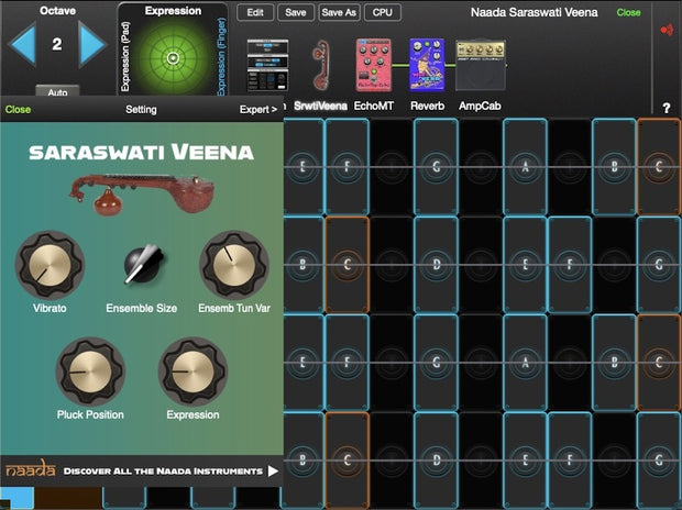 moForte GeoShred Naada Saraswati Veena for Mac