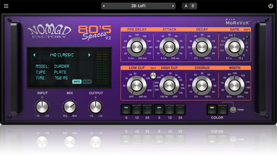 Nomad Factory 80's Spaces V2 Reverb Plugin
