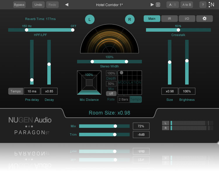 NuGen Audio Paragon ST Stereo Convolution Reverb Plugin
