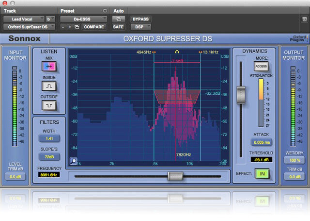 Sonnox Oxford SuprEsser DS AAX DSP De-esser Plugin