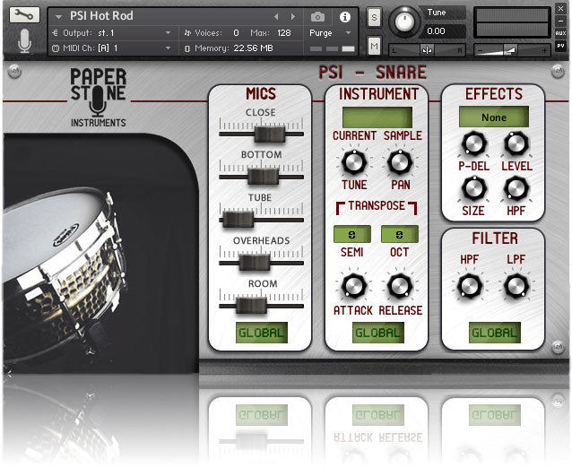 Paper Stone Instruments PSI Snare Kontakt Library