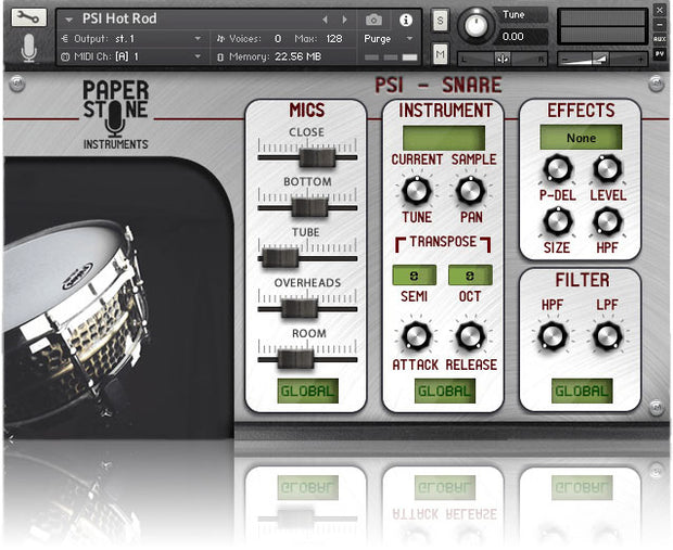 Paper Stone Instruments PSI Snare Kontakt Library