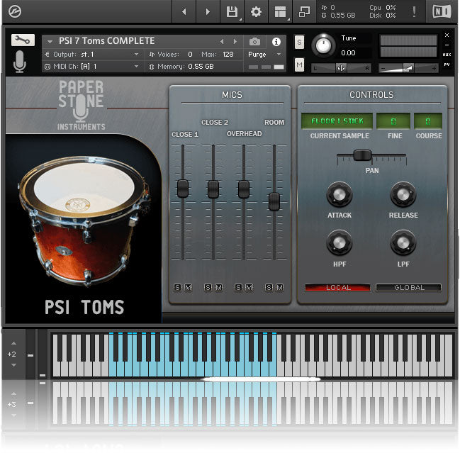 Paper Stone Instruments PSI Toms Kontakt Library