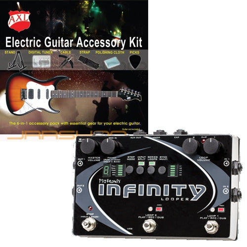 Pigtronix Infinity Looper + AXL Guitar Accessory Kit Combo