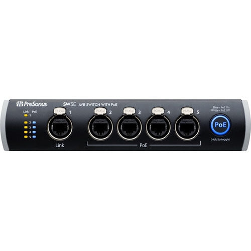 Presonus SW5E Mixer Accessory 5-Port AVB Switch with PoE