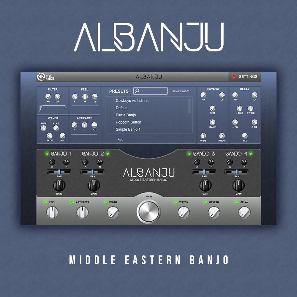 New Nation Albanju Middle Eastern Banjo Plugin
