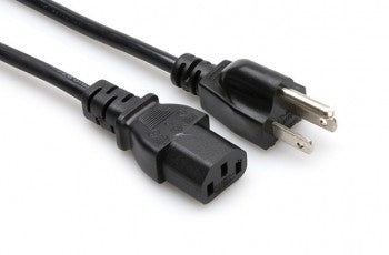 Hosa PWC-143 Power Cord, IEC C13 to NEMA 5-15P, 3 ft
