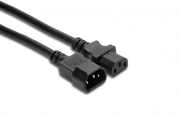 Hosa PWL-408 Power Extension Cord, IEC C14 to IEC C13, 8 ft