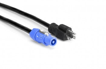 Hosa PWN-250 Power Cord, Neutrik PowerCON to NEMA 5-15P, 50 ft