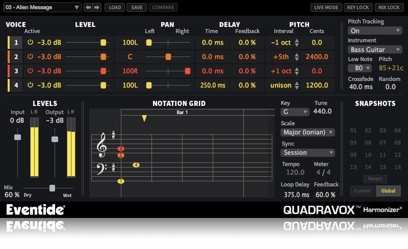 Eventide Quadravox Harmonizer Plugin
