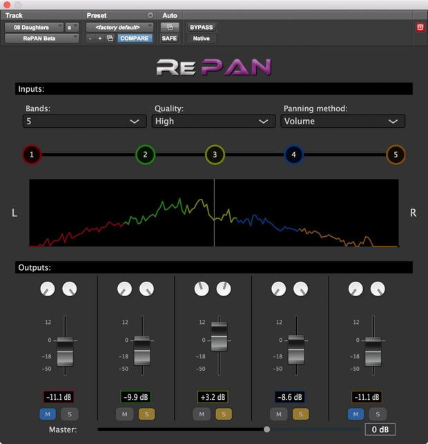 AudioSourceRE RePAN Realtime Panning Separation Tool