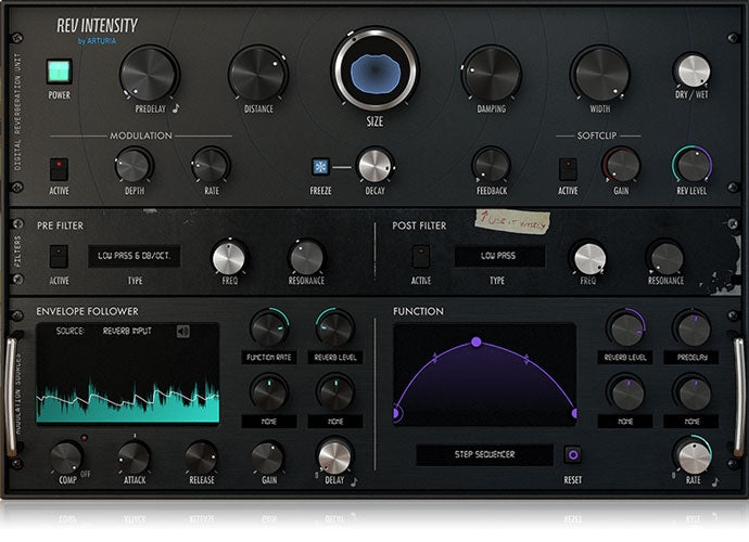 Arturia Rev Intensity Futuristic Digital Reverb Plugin