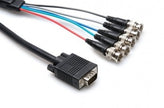 Hosa RGB-510 VGA Breakout, DE15 to 5 x BNC, 10 ft