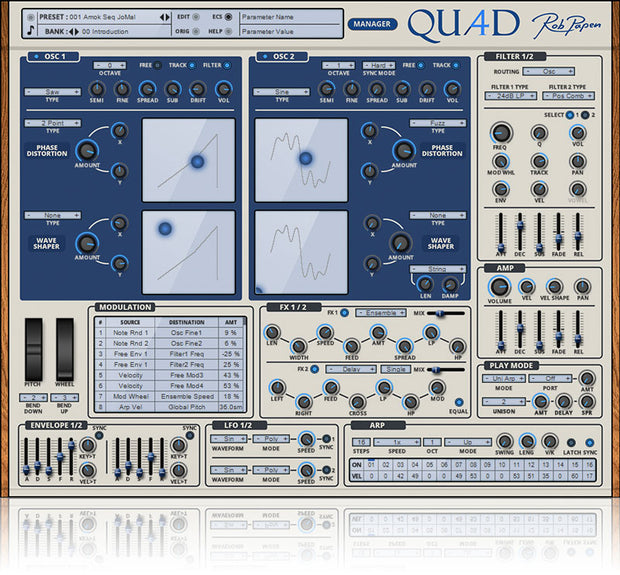 Rob Papen Quad Synthesizer Plugin