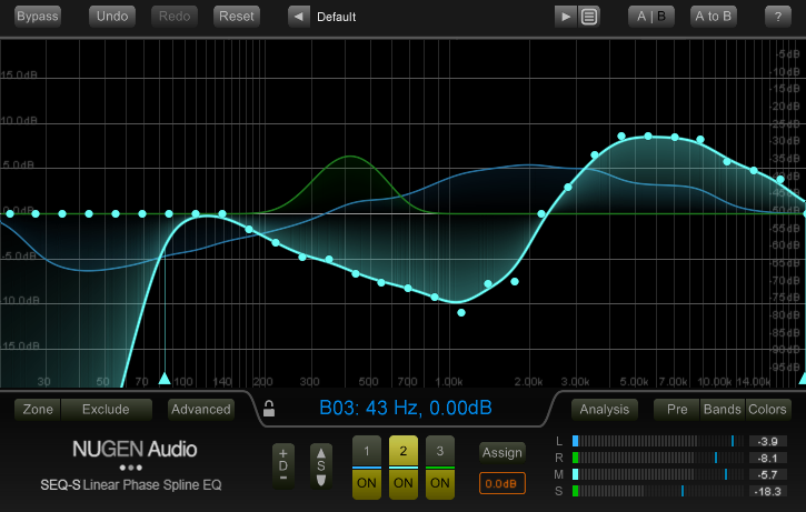 NuGen Audio SEQ-ST Fluid Filter Morphing Linear Phase EQ Spline Match EQ