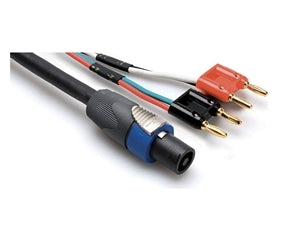 Hosa SKO-450BN Speakon to 2-Banana, 14 AWG x 4 50 ft.