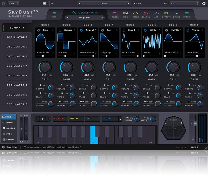 Sound Particles SkyDust Stereo & Binaural Synthesizer - Educational