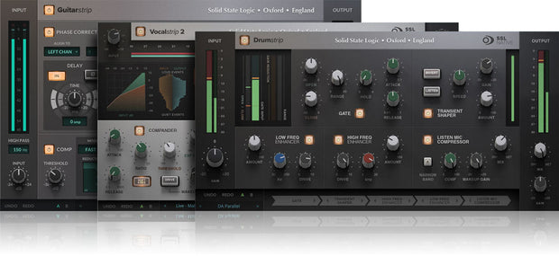 SSL Band Bundle: Vocalstrip + Drumstrip + Guitarstrip