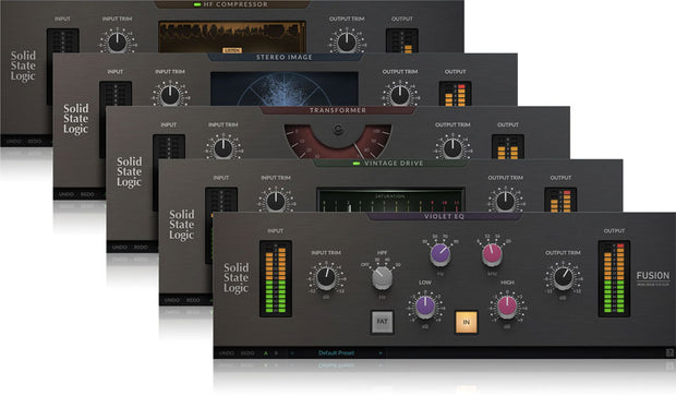 SSL Fusion Bundle: HF Compressor | Stereo Image | Transformer | Vintage Drive | Violet EQ