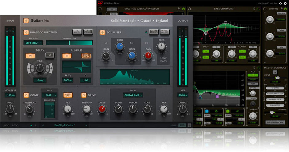 SSL Native Guitarstrip + Harrison Bass Flow Bundle