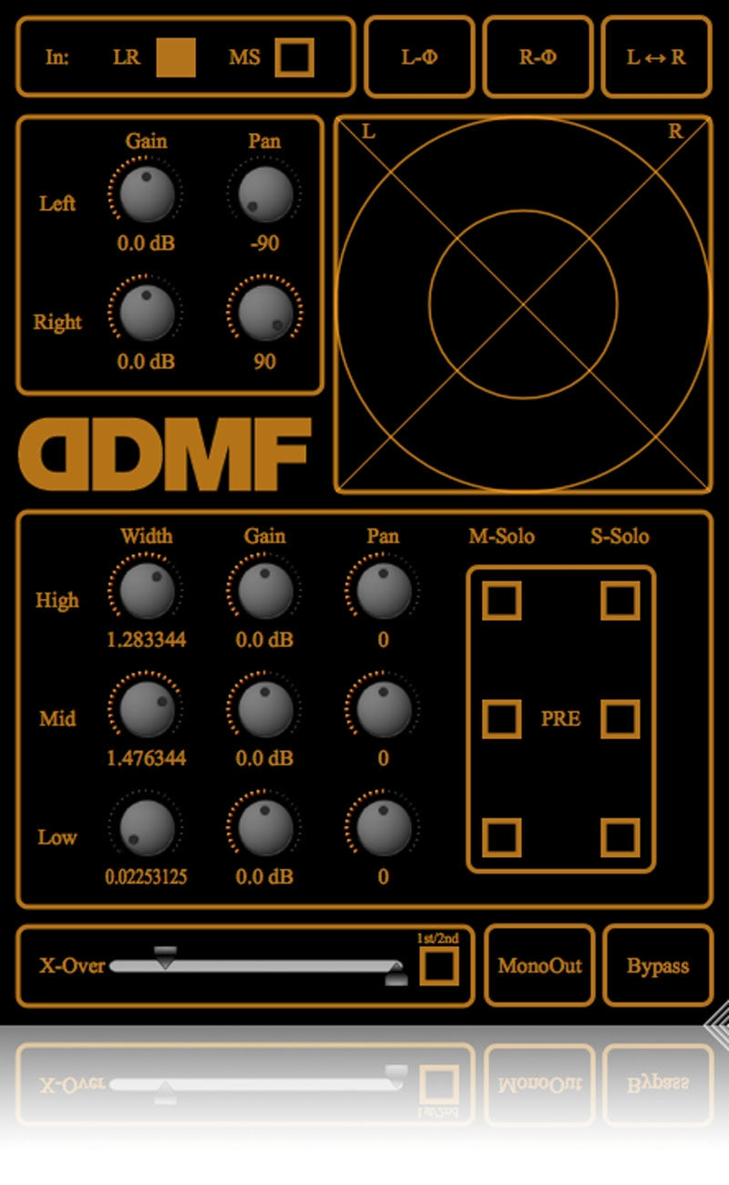 DDMF StereooeretS Three-band Stereo Imaging Plugin