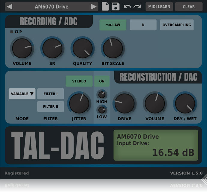 Togu Audio Line TAL DAC Bit Crusher