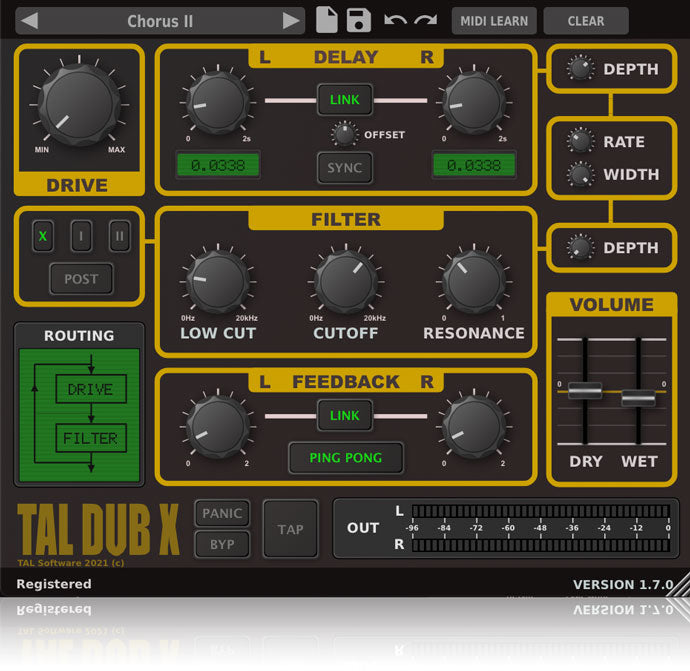 Togu Audio Line TAL Dub-X Delay