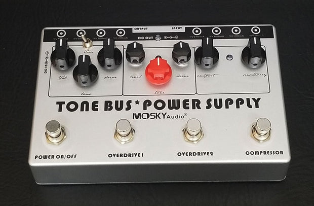 Mosky Audio Tone Bus Dual Overdrive + Compressor + Power Supply Triple Pedal