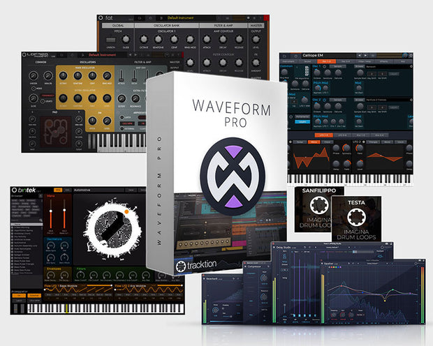 Tracktion Waveform Pro 13 + Recommended Content Bundle - Upgrade from Waveform Pro 12