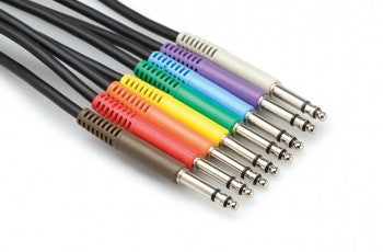 Hosa TTS-890 Set of 8 Balanced TT Patch Bay 3 ft.