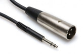 Hosa TTX-103M Balanced Interconnect, TT TRS to XLR3M, 3 ft