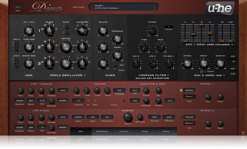 Synth Anatomy The Red DIVA Preset Library for u-he DIVA