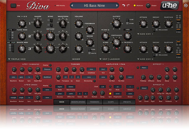 u-he DIVA Synthesizer Plugin + Synth Anatomy Red DIVA Preset Library