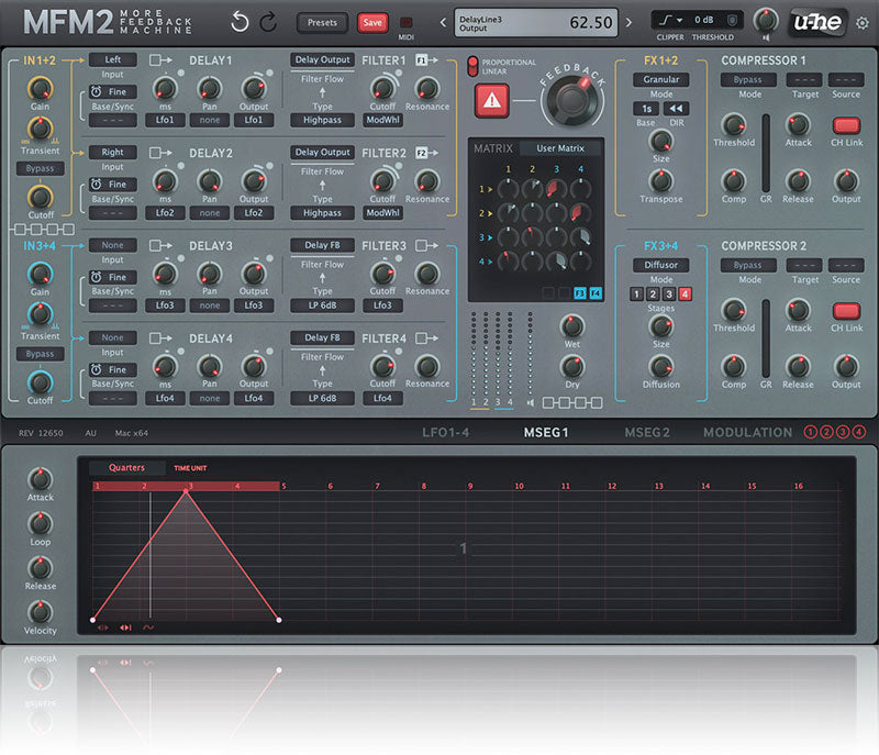u-he MFM2 More Feedback Machine Delay Plugin