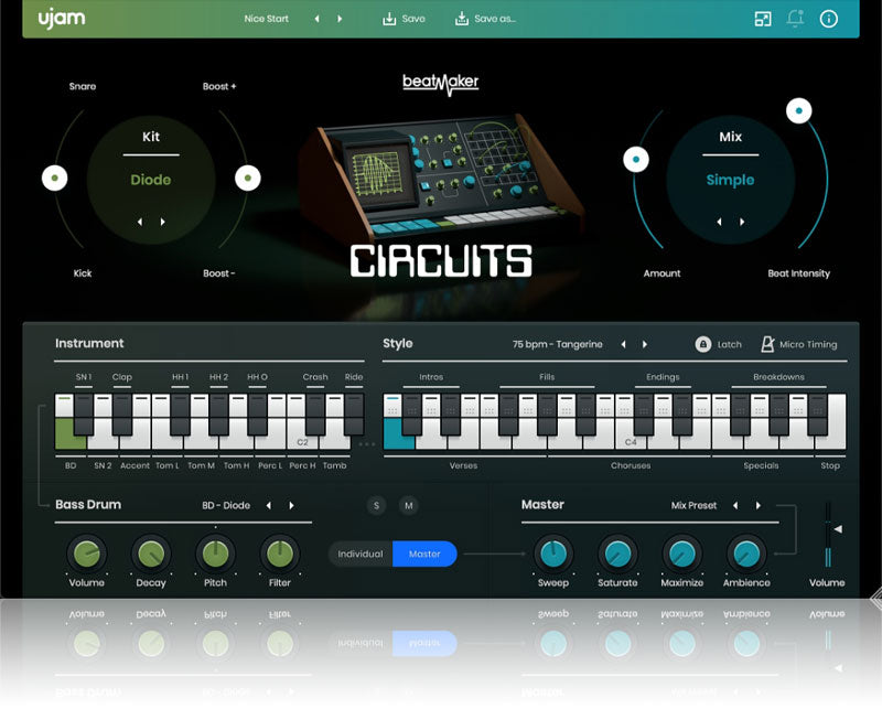 UJAM Instruments Beatmaker CIRCUITS Plugin