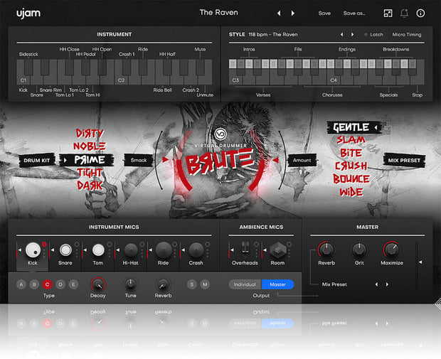 UJAM Instruments Virtual Drummer BRUTE Plugin