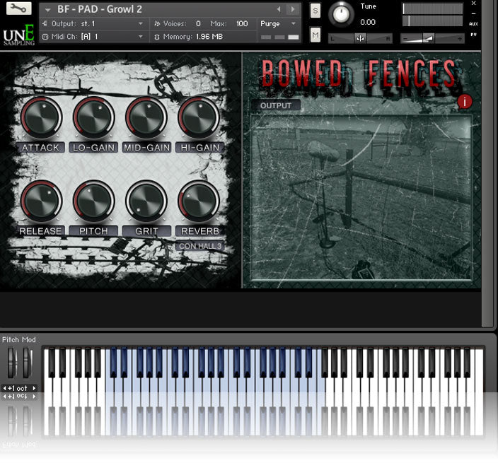 Unearthed Sampling Bowed Fences Kontakt Library