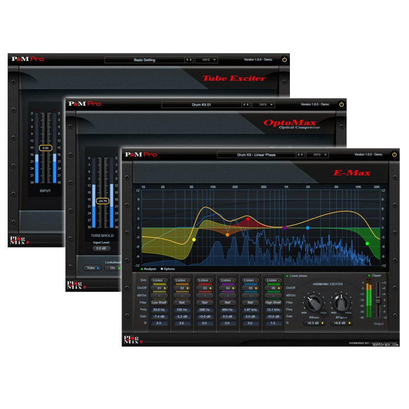 Plug & Mix Pro Series Pack - E-Max + OptoMax + Tube Exciter