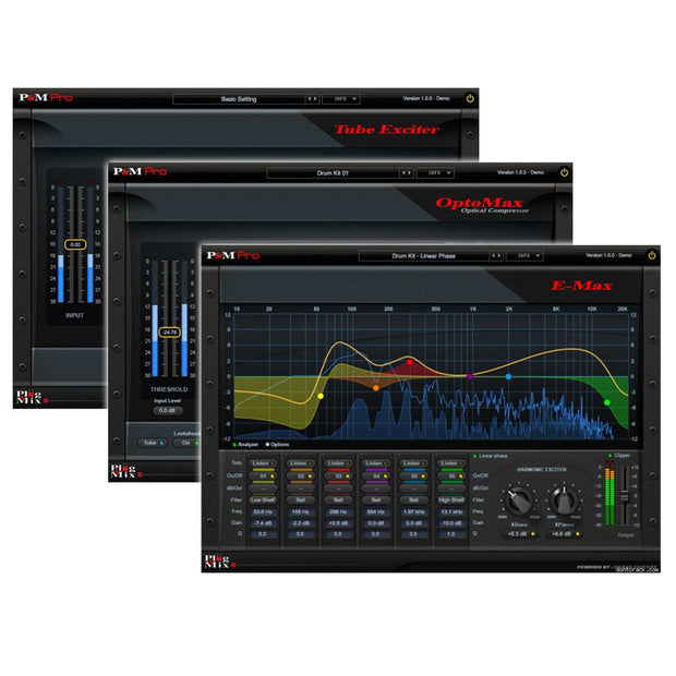 Plug & Mix Pro Series Pack - E-Max + OptoMax + Tube Exciter