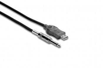 Hosa USQ-110 TRACKLINK Guitar to USB Interface, 1/4 in TS to USB Type A, 10 ft
