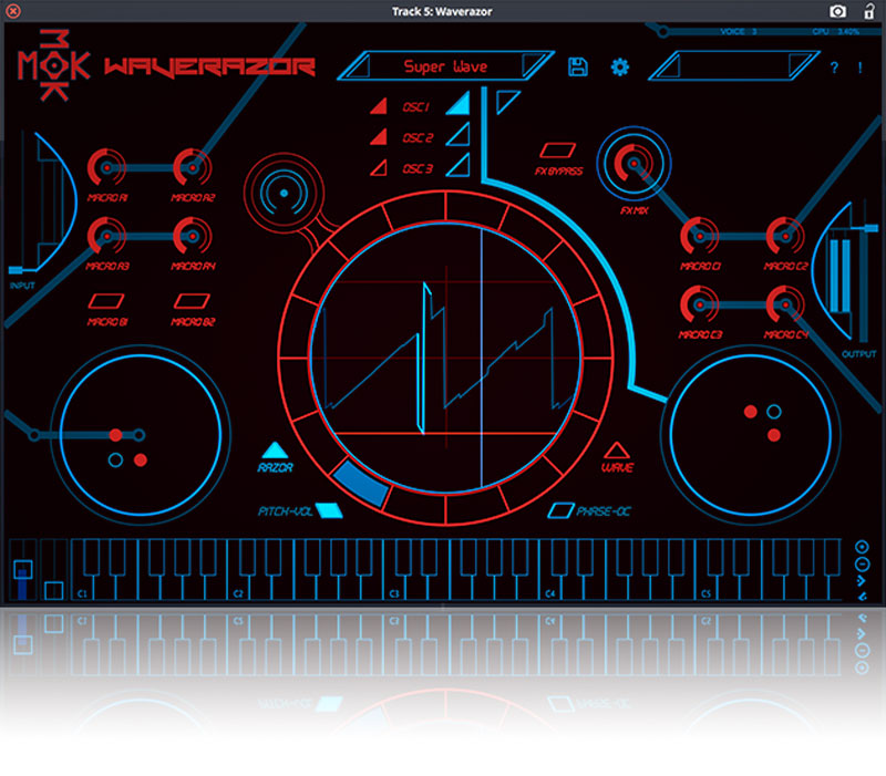 Tracktion MOK Waverazor Futuristic Virtual Synth