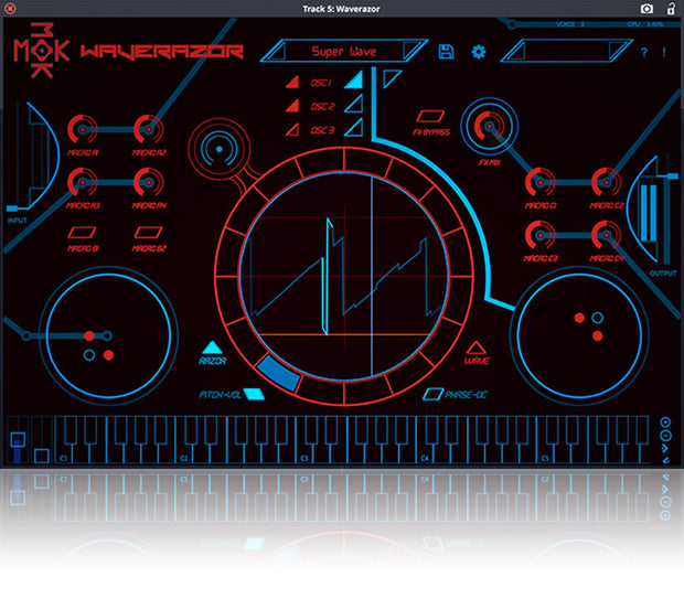 Tracktion MOK Waverazor Futuristic Virtual Synth