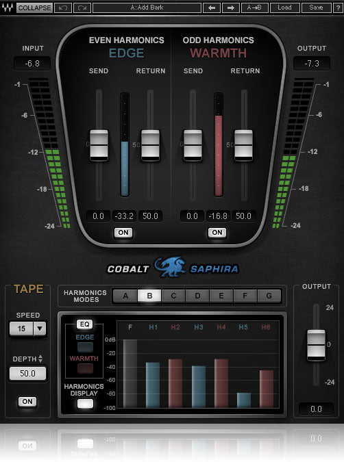 Waves Cobalt Saphira Harmonic Distortion Plugin